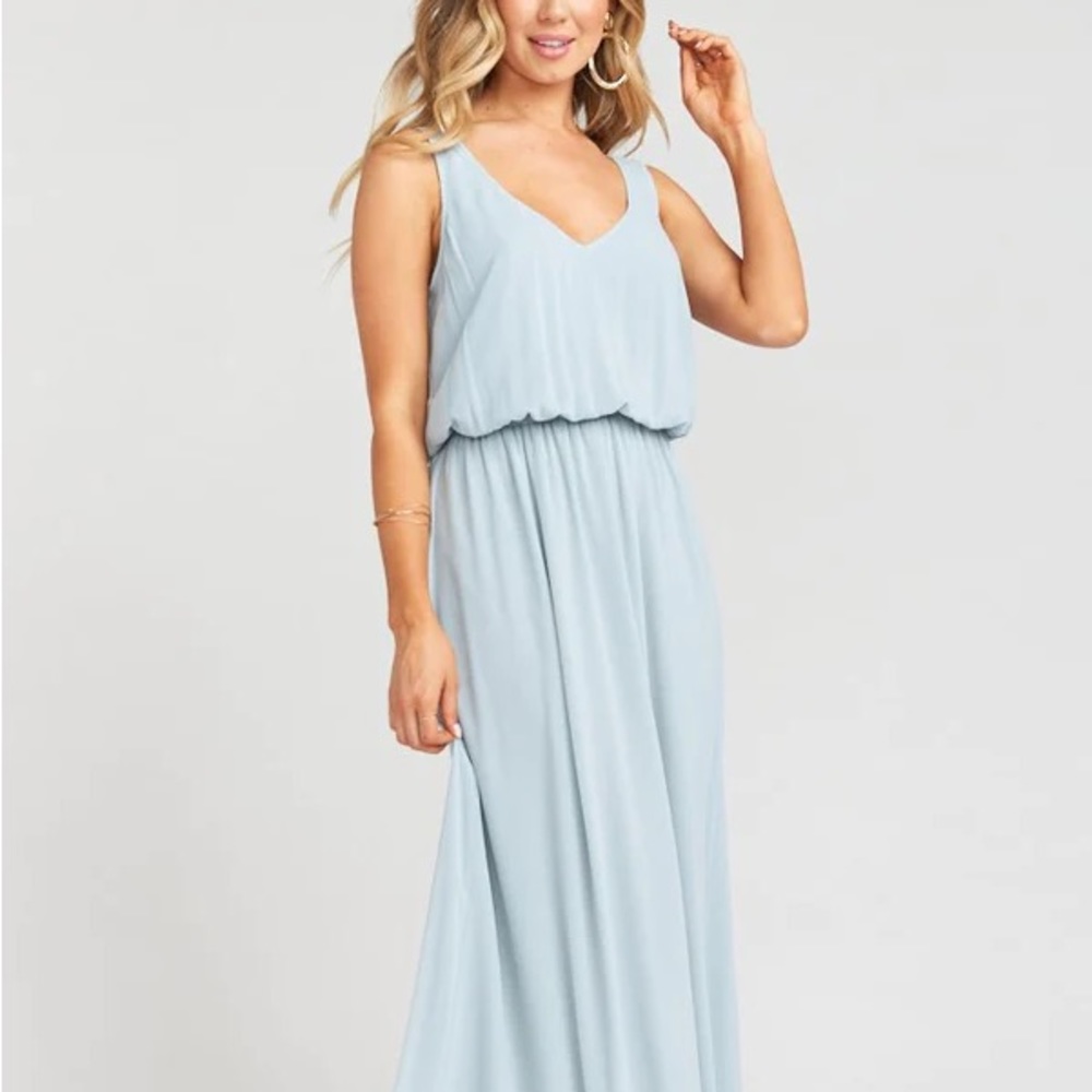 Light blue bridesmaids dress